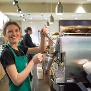 13 Things Starbucks Employees Won’t Tell You | Taste of Home Starbox Coffee, Starbucks Outfit, Barista Outfits, Starbucks Apron, Bring Your Own Cup, Working At Starbucks, Tasty Pastry, Starbucks Rewards, Starbucks Barista