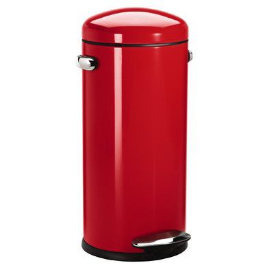 simplehuman 8 Gallon Round Retro Step Trash Can Color: Kitchen Trash Cans, Trash And Recycling Bin, Recycle Trash, Innovation Design, Home Depot, The Home Depot, Trash Can, Recycling, Canning