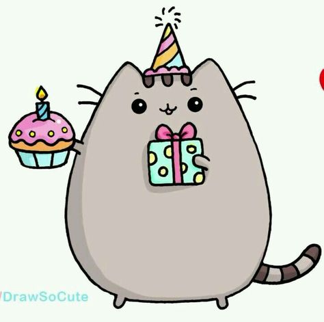 Кате на день рождение Pusheen Happy Birthday, Birthday Pusheen, Birthday Drawings, Pusheen Birthday, Happy Birthday Drawings, Birthday Drawing, Pusheen The Cat, Pusheen Cute, Cute Happy Birthday