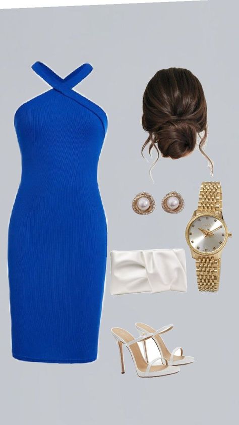 bodycone dress outfit Party Outfits For Women, Date Outfit, Date Outfits, Dress Outfit, Messy Bun, Party Outfit, Pearl Earrings, Dress Outfits, Bodycon Dress