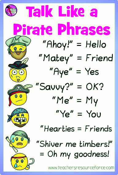 Princess And Pirates Preschool, Pirates And Princesses Preschool, Pirates And Princesses Crafts Preschool, Pirate Day Activities, Pirate Activities Preschool, Pirate Phrases, Pirate Theme Classroom, Pirate Week, Pirate Preschool