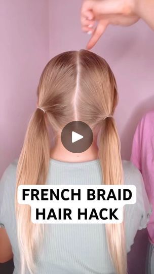 Two Braided Hairstyles For School, Cute Hairstyles For Girls Kids 10-11, French Braiding For Dummies, Self French Braid, How To Do Two French Braids, How To French Braid Hair, How To Make French Braids, Cute Pony Hairstyles, Faux French Braid Pigtails