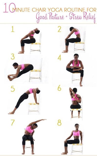 Chair Yoga For Beginners, Chair Yoga Sequence, Yoga Stretches For Beginners, Chair Pose Yoga, Poses For Beginners, Chair Exercises, Partner Yoga, Yoga Posen, Chair Yoga