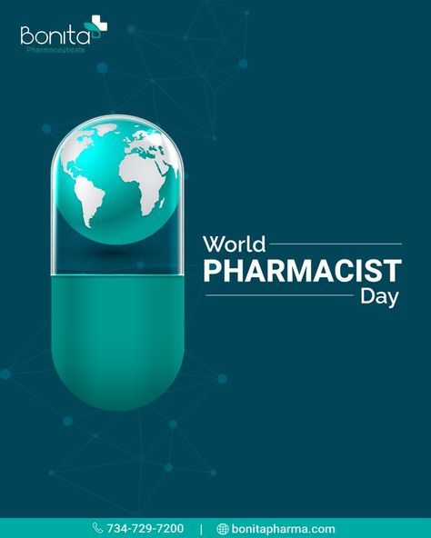 World Pharmacists Day Pharmacist Day Ideas, Pharmacist Day, World Pharmacist Day, Healthcare Ads, Body Pain Relief, Internet Logo, Social Media Advertising Design, British Armed Forces, World Days