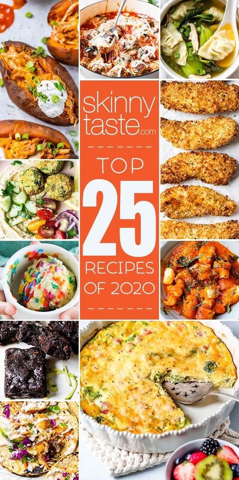 Top 25 Most Popular Skinnytaste Recipes of 2020 Popular Healthy Recipes, Skinnytaste Recipes, Skinny Taste Recipes, Food Tasting, Most Popular Recipes, Recipes Vegetarian, Top Recipes, Ww Recipes, Popular Recipes