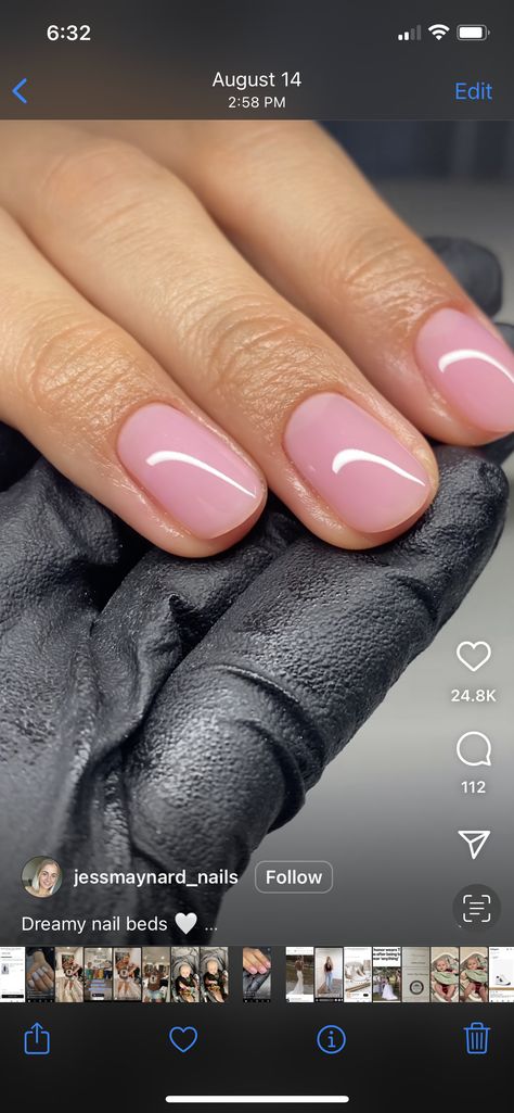 Natural Pink Gel Manicure, Barely There Nails, Natural Nails Manicure, Pink Gloss, Subtle Nails, Pink Gel, Gel Mani, Simple Gel Nails, Finger Nails