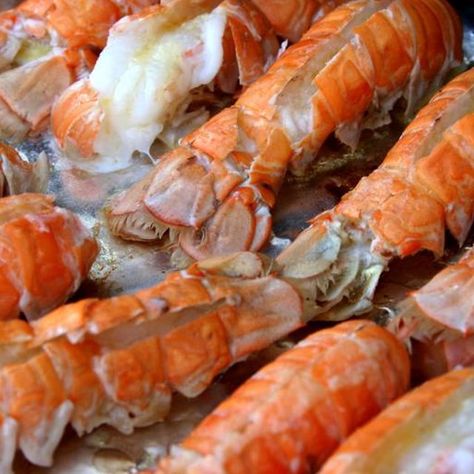 Fresh lobster tails on ice in a seafood market. Fish Recipes Swai, Lobster Tail Recipe Steamed, Steaming Lobster Tails, Boil Lobster Tail, Easy Lobster Tail Recipe, Cooking Frozen Lobster Tails, Best Lobster Tail Recipe, Frozen Lobster Tails, Steamed Lobster