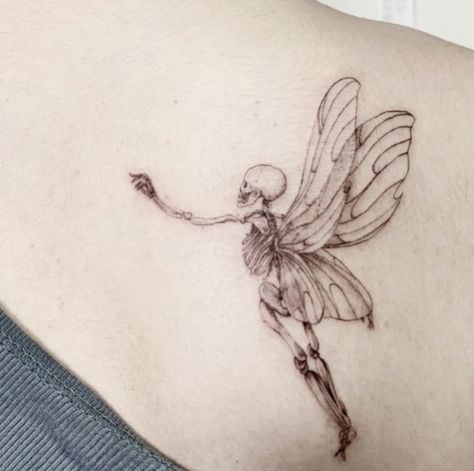 Positive Tattoos, Tattoo After Care, Pixie Tattoo, Tattoo Artist Tattoo, Mystical Tattoos, Ribcage Tattoo, Fairy Tattoo Designs, Skeleton Tattoos, Artist Tattoo