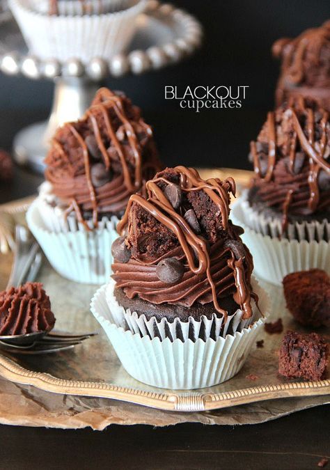 Devils Food Cupcakes, Whipped Chocolate Ganache, Cookies And Cups, Fun Cupcake Recipes, Cupcake Recipes Chocolate, Brownie Batter, Monkey Bread, Cupcake Cake, Yummy Cupcakes