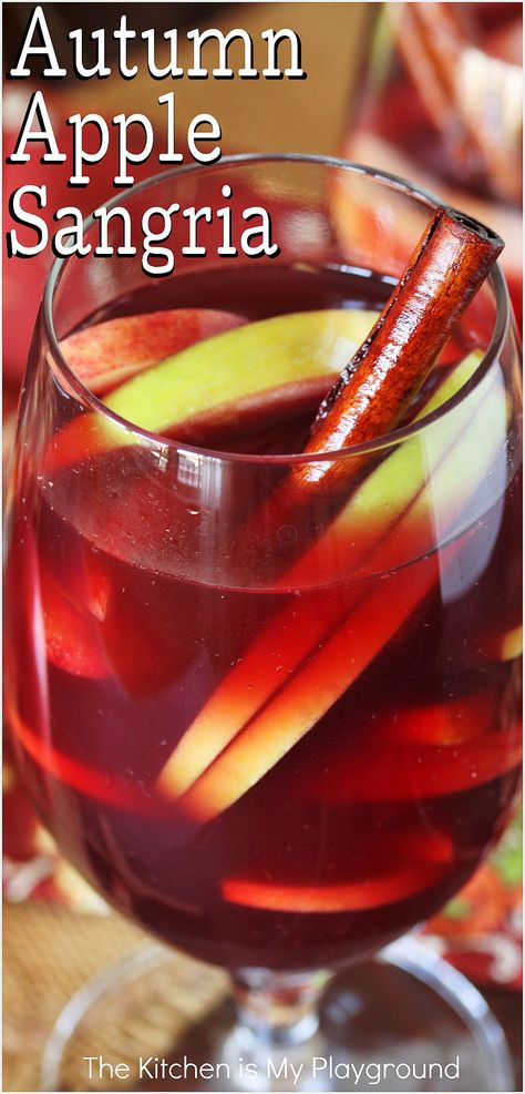 Glass of Autumn Apple Sangria with apple slices and a cinnamon stick Fall Apple Sangria, Apple Pie Sangria Recipe, Carmel Apple Sangria Easy, Apple Cinnamon Sangria Recipes, Honeycrisp Apple Sangria, Best Apple Cider, Apple Sangria, Apple Cider Sangria, Apple Brandy