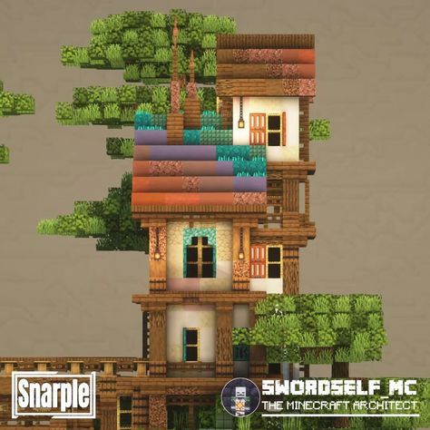 Loved working with @swordself_mc to make this build, we are both super happy with how it turned out! Let us know what you think 👇… | Instagram Solarpunk Minecraft, Minecraft Solarpunk, Minecraft Shops, Minecraft Theme, Minecraft Interior, Minecraft Farm, Minecraft Cottage, Minecraft Medieval, Minecraft Plans