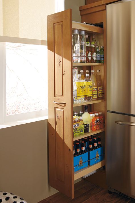 Narrow Pantry, Pull Out Kitchen Cabinet, Diy Pantry Shelves, Slide Out Pantry, Tall Pantry Cabinet, Kitchen Cabinet Organization Ideas, Kitchen Cabinet Accessories, Pull Out Pantry, Kitchen 2020