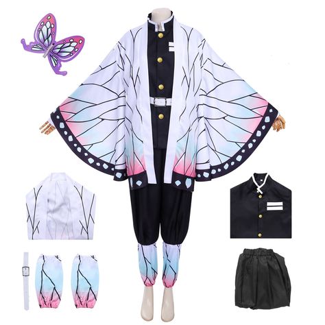 Shinobu Cosplay, Butterfly Hairpin, Nezuko Cosplay, Kochou Shinobu, Kimono Outfit, Snk Cosplay, Anime Halloween, Anime Inspired Outfits, 2 Earrings