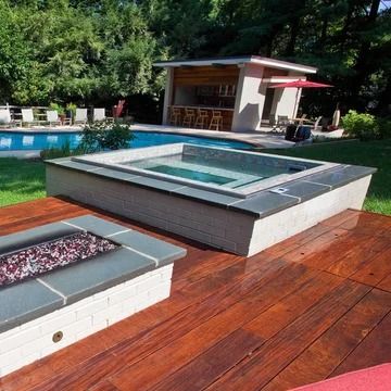 75 Aboveground Hot Tub Ideas You'll Love - August, 2024 | Houzz Inground Hot Tub, Modern Hot Tubs, Hot Tub Deck Design, Hot Tub Ideas, Sunken Hot Tub, Hot Tub Surround, Pool Deck Ideas, Hot Tub Deck, Tub Ideas