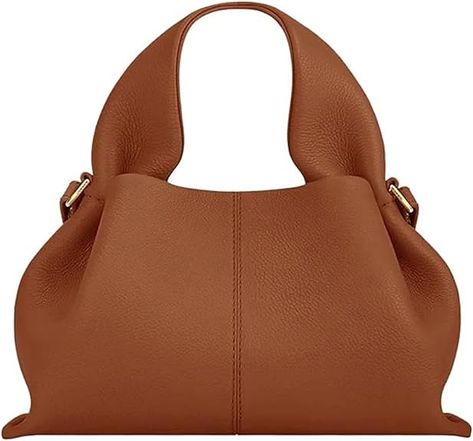 Amazon.com: Medium Size Cloud Portable Shoulder Bag Leather Dumpling Clutch Bag Wallet Detachable Shoulder Strap Hobo bag (Brown) : Clothing, Shoes & Jewelry Hobo Wallet, Large Crossbody Bags, Faux Leather Handbag, Trending Handbag, Unique Bags, Leather Hobo, Small Bag, Hobo Bag, Medium Size