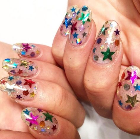 Nail Art Paillette, New Years Nail Designs, Confetti Nails, Glitter Manicure, Elegant Nail Designs, Her Nails, Jelly Nails, Nail Swag, Instagram Nails