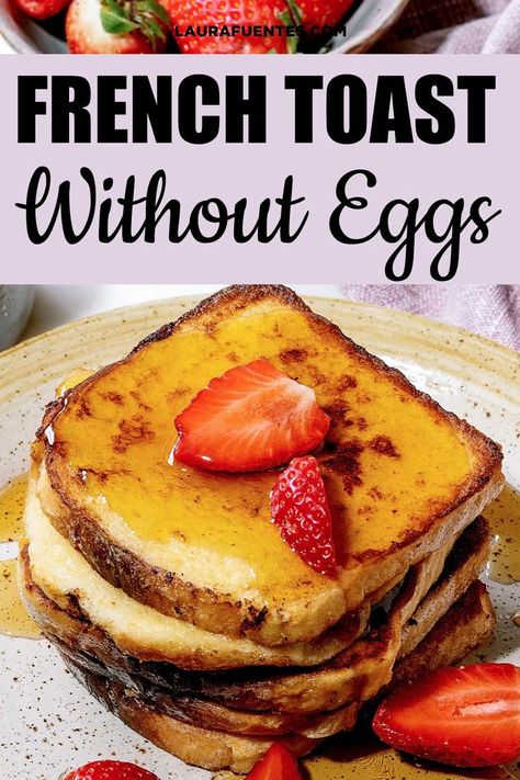 Incredible French Toast without eggs is possible with this recipe! No Milk French Toast, Egg White French Toast, Egg French Toast, French Toast Ideas, Eggless French Toast, French Toast Without Eggs, Just Egg, Toast Ideas, Egg Nutrition