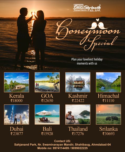 Plan your honeymoon package with us.   Attractive offers available for a range of destinations. International Holidays, Honeymoon Packages, Group Of Companies, Creative Packaging, Creative Ads, Baku, South Africa, Tourism, Bali