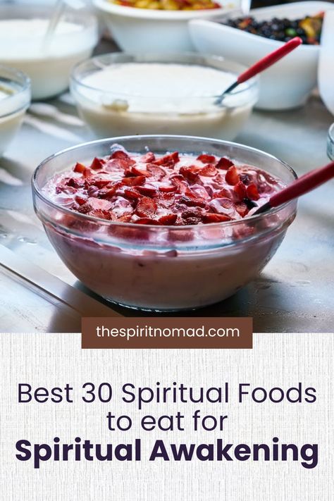 Are you looking for spiritual foods that will nourish your body and soul? If you’re on your spiritual awakening journey, this means that you want to avoid eating certain foods. Here, we’ll be looking at a list of 30 suggestions that will help you pinpoint spiritual foods that can make you progress in your spiritual awakening journey. Food And Spirituality, Spiritual Food For The Soul, Spiritual Eating, Spiritual Diet, High Vibrational Foods, Spiritual Fasting, Spiritual Fast, Vegetable Diet, Spiritual Medium