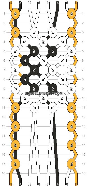 Normal pattern #156926 variation #320046 | BraceletBook Pumpkin Bracelet Pattern, Fall Friendship Bracelets Patterns, Halloween Friendship Bracelet Patterns, Halloween Bracelet Patterns, Fall Friendship Bracelets, Halloween Jackolantern, Aesthetic Bracelet, Bracelet Stuff, Diy Friendship Bracelets Tutorial