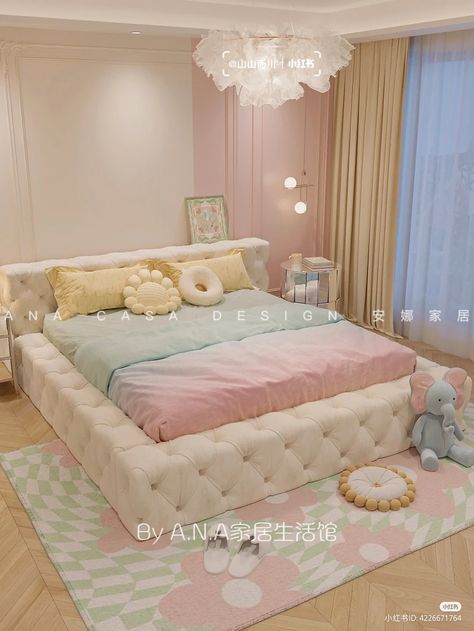 Korea Room Style, Random Buildings, Casa Aesthetic, Girls Room Design, Pastel Home Decor, Luxury Room, Luxury Room Bedroom, Dekorasi Kamar Tidur, Cute Bedroom Decor