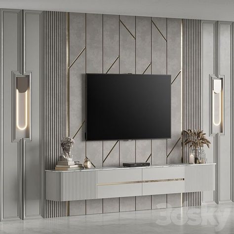 Latest Tv Units For Living Room, Tv Unit Decor Modern Tv Cabinets, Tempat Tv, Tv Unit Design Modern Living Luxury, Latest Tv Unit Designs, Tv Feature Wall, Backdrop Tv, Tv Unit Design Modern, Feature Wall Living Room