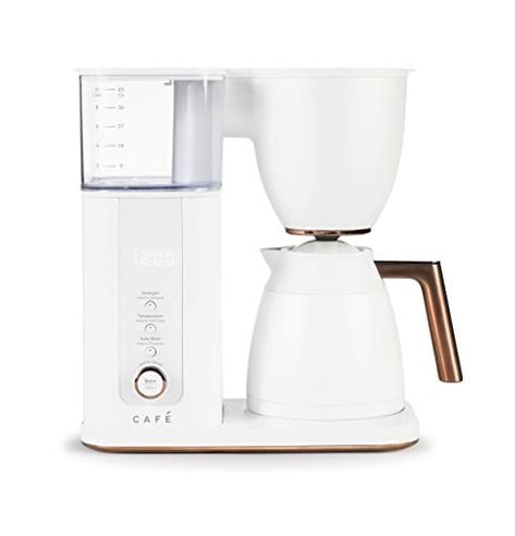 Café Specialty Drip Coffee Maker | 10-Cup Insulated Thermal Carafe | WiFi Enabled Voice-to-Brew Technology | Smart Home Kitchen Essentials | SCA Certified, Barista-Quality Brew | Matte White Cafe Appliances, Coffee Maker With Grinder, Drip Coffee Makers, Reusable Coffee Filter, Countertop Appliances, Coffee And Espresso Maker, Coffee Scoop, Ge Appliances, Espresso Makers