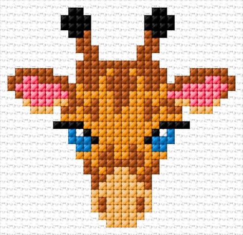 Giraffe Hama Beads Giraffe, C2c Giraffe, Giraffe Cross Stitch, Giraffe Alpha Pattern, Safari Cross Stitch, Cross Stitch Giraffe Pattern, Cross Stitch Calculator, Tiny Cross Stitch, Quilled Creations