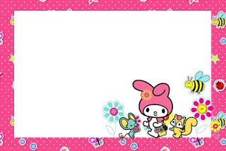 My Melody Printables, Melody Name, My Melody Birthday Party, Melody Birthday Party, My Melody Birthday, Cupcake Template, Lil Twin Stars, Black Hello Kitty Wallpaper, Disney Cards