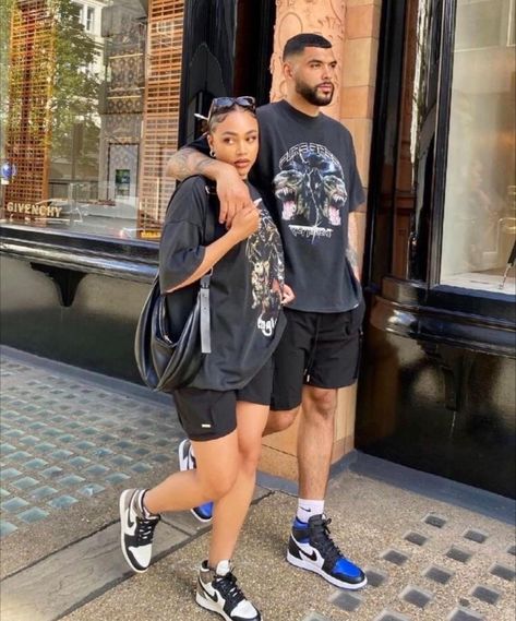 Black Couples Matching Outfits, Streetwear Couple, Street Style Outfits Casual, Couple Matching Outfits, Nicole Smith, Couple Fits, Anna Nicole, Couples Outfit, Cute Couple Outfits