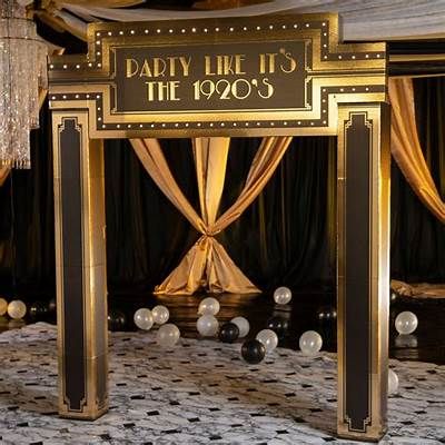 Roaring 20s Decoration Ideas Beautiful Great Gatsby Party Sweet Bar in ... 90th Theme Party Ideas, 1920 Party Decorations, 1920 Decorations Party, Roaring 20s Prom Theme, Speakeasy Theme, 1920 Theme, Roaring 20s Party Decorations, 20s Party Decorations, Roaring 20s Birthday Party