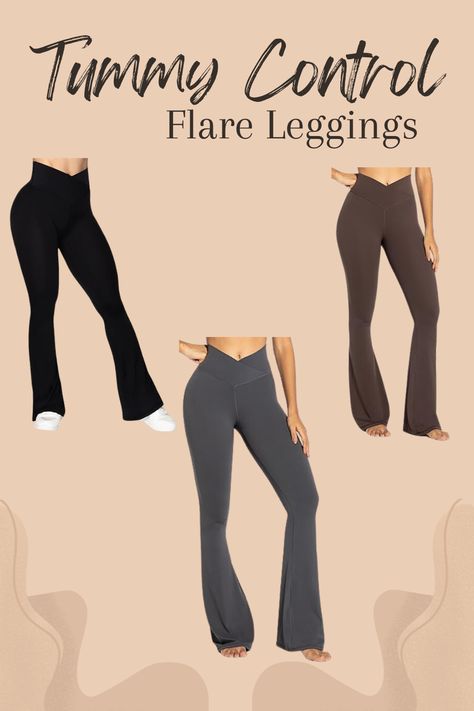 Check out there tummy control flare leggings available in many different colors, love the way these make my lower half look! #shopping #leggings #fyp Flare Leggings, The Way, Leggings, Color