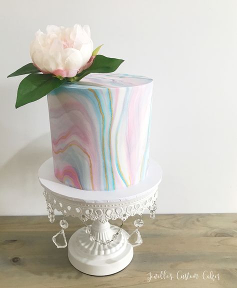 Marble cake. By Jenelle’s Custom Cakes! Marble Gender Reveal Cake, Pastel Marble Cake, Kpop Cake, Marble Party, Pastel Cakes, Watercolor Cake, Blue Cakes, Marble Cake, Gender Reveal Cake