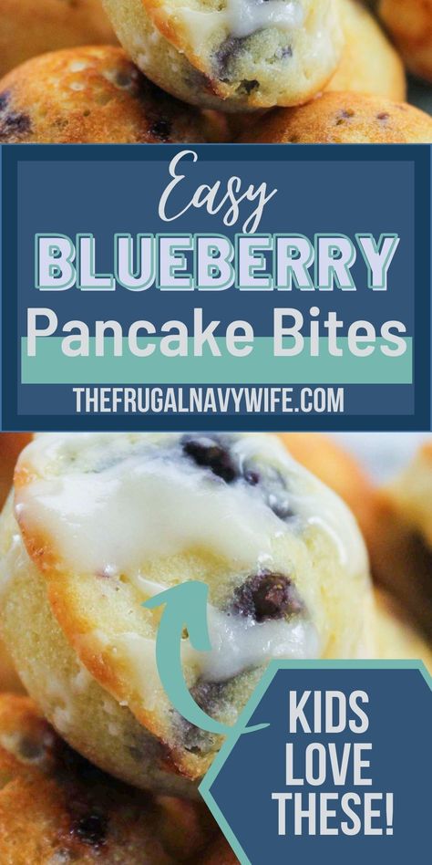 Grab N Go Snacks, Blueberry Pancake Bites, Pancake Bites Recipe, Blueberry Pancakes Easy, Make Ahead Breakfast Ideas, Freezer Breakfast Meals, Blueberry Snacks, Blueberry Pancake, Grab N Go