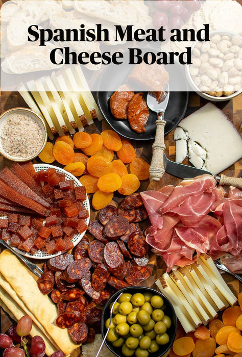 This Spanish Meat and Cheese board makes a great appetizer and is the perfect way to enjoy the flavors of Spain, right from your home! . . . #cheeseboard #charcuterie #Spanishfood #Spain #appetizers #partyfood #holidayfood #easyappetizers #easymeals Spanish New Years Traditions, Spain Charcuterie Board, Pinoy Charcuterie Board, Spanish Tapas Charcuterie Board, Tapas Charcuterie Board, Spanish Charcuterie Board Ideas, Spanish Cheese Board, Spanish Tapas Board, Spanish Salads Traditional