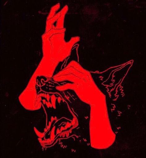 Bad Dog, Six Feet Under, Wolf Art, Cyberpunk 2077, Red Aesthetic, The Hand, Horror Art, Pretty Art, Dark Art