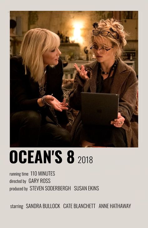 Ocean's 8 (2018) - [made by me] Oceans 8 Poster, Oceans 8 Aesthetic, Ocean 8 Movie, Film Cards, Ocean's Eight, The Fall Movie, Oceans Eight, Movie Journal, Oceans 8