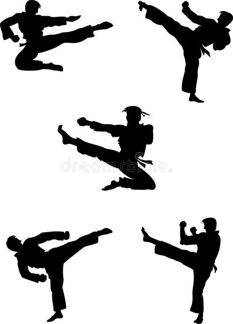 Karate fighters silhouettes. Vector illustration of karate fighters #Sponsored , #AD, #Sponsored, #fighters, #karate, #illustration, #Karate Karate Illustration, Karate Clipart, Bubble Drawing, Pencak Silat, Martial Arts Workout, Branding Mockups, Interesting Faces, Taekwondo, Kung Fu