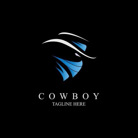 Cowboy Logo Design, Cowboy Logo, Cowboy Store, Texas Logo, Dove Tattoo, Modern Style Design, Vector Logo Design, Modern Logo, Graphic Design Logo