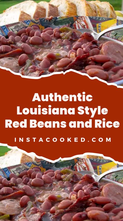 Get ready to experience a taste of Louisiana with our tantalizing recipe for Authentic Louisiana Style Red Beans and Rice! This classic Southern dish is Authentic Louisiana Red Beans And Rice Recipe, Louisiana Red Beans And Rice Recipe, Louisiana Red Beans And Rice, Louisiana Red Beans, Slow Cooker Red Beans, Red Beans Recipe, Red Beans And Rice Recipe, Red Beans N Rice Recipe, Chicken Fricassee