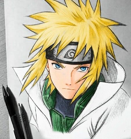 Minato Namikaze Sketch is Coloured by - Zed Walker How To Draw Minato Namikaze, Naruto Drawings Sasuke, Minato Namikaze Sketch, Naruto Colour Pencil Drawing, Minato Namikaze Drawing Pencil, Naruto Colour Drawing, Anime Colour Pencil Drawing Easy, Minato Painting, Anime Colour Sketch