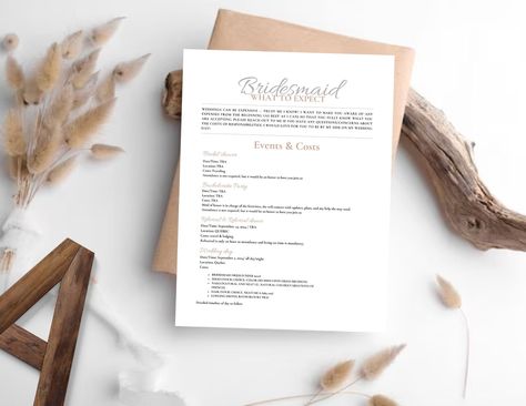 Bridesmaid Pledge What to Expect Card Responsabilities | Commitment Contract Insert Proposal, Bridal Party Wedding, Canva Card Printable Table Number Place Cards, Get The Guy, Jamais Vu, Table Place Cards, Bridesmaid Cards, Wedding Preparation, Card Printable, Printing Center, Bridesmaid Proposal