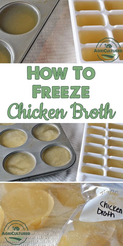 Freezing Broth, Freeze Chicken Broth, Foodsaver Ideas, Freeze Chicken, Freezing Food Guide, Bariatric Tips, Freezer Hacks, Dinner List, Freezing Chicken