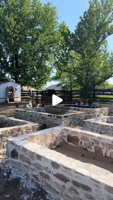 27K likes, 319 comments - lawrence.and.louise on April 17, 2024: "IN LOVE 😍 Some Pro Tips! We now have a total of 8 stone beds & this part of the garden is complete as we are beginning to now plant! We filled the beds with cardboard, then stumps, then got shredded wood chip (or use plant matter like sticks) then we filled the top 12-18in with soil using scoops of the Sutherlands mixed compost/bed soil! (Do not mix wood chip & soil-LAYER them) Waaay cheaper! Do not do bags of soil haha. Total Raised Garden Beds With Stone, Stone Vegetable Garden Beds, Diy Stone Raised Garden Bed, Rail Road Ties Garden Raised Beds, Limestone Raised Garden Bed, Limestone Garden Bed, 2 Acres Of Land Ideas, Raised Stone Garden Beds, Stone Raised Garden Beds