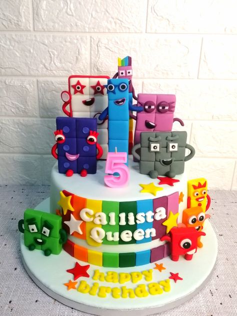 Number Blocks Birthday Party Cake, Numberblock Cake, Numberblocks Birthday Cake, Number Blocks Cake, Number Blocks Birthday Party, Numberblocks Birthday Party, Numberblocks Birthday, Thomas Birthday Cakes, 4th Birthday Party For Boys