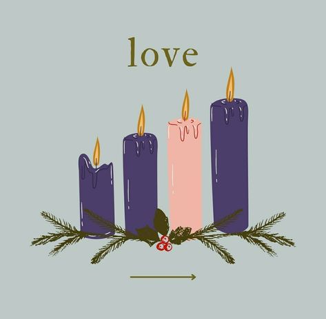 Third Sunday Of Advent, Advent Art, Watercolor Candles, Joy Candle, Advent Candle, Christmas Scripture, December Winter, Christmas December, Christmas Chalkboard