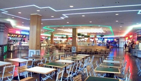 1980’s Mall Food Court 🍕🌮🍔🌭 Abandoned Malls, Mall Food Court, Dead Malls, Vintage Mall, Payson Az, Nightclub Design, Parent Trap, Liminal Space, Tampa Bay Area