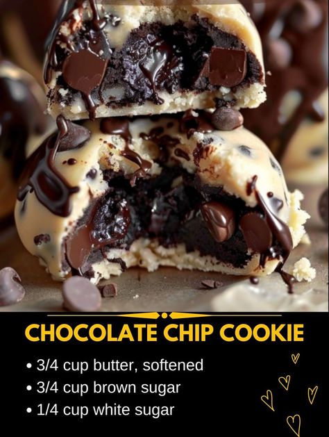 Chocolate Chip Cookie Dough Brownie Bombs for a Sweet Treat No Bake Chocolate Chip Cookie Dough, Chocolate Chip Cookie Dough Brownies, Cookie Dough Ingredients, Christmas Cookie Bars, Melting Butter, Cookie Dough Brownies, Brownie Ingredients, Dough Ingredients, Rich Chocolate Cake