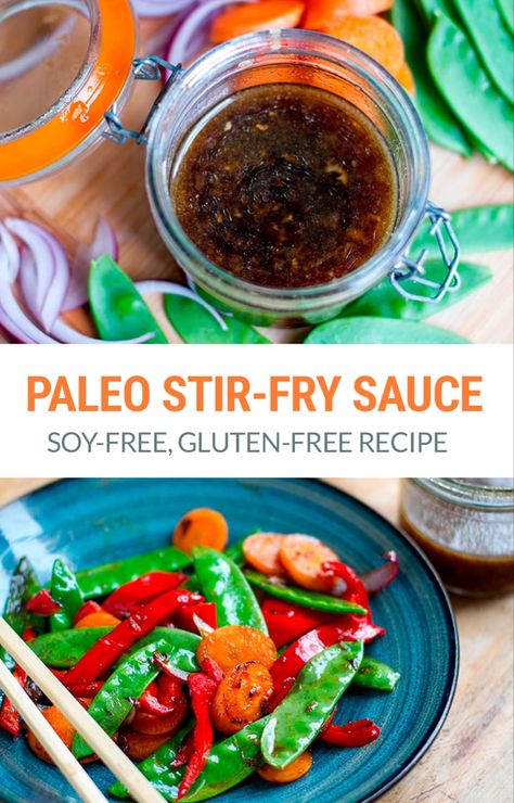 My Go-To Paleo Stir Fry Sauce - perfect for salads, stir-fries, cauliflower fried rice and more. #paleo #stirfry #sauces #glutenfree Fries Cauliflower, Stirfry Sauces, Paleo Stir Fry Sauce, Healthy Sushi Rolls, Aip Sauces, Paleo Stir Fry, Wok Sauce, Paleo Dressing, Healthy Sushi