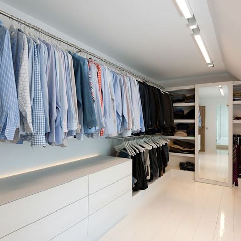 Custom Closet Shelving, Attic Closet, Dressing Room Closet, Closet Layout, Wardrobe Room, House Furniture Design, Clothes Rail, Room Closet, Diy Closet